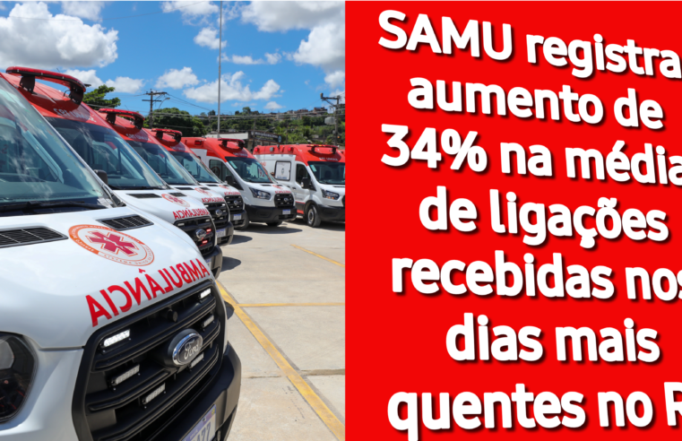 SAMU registra aumento de 34% na média de ligações recebidas nos dias mais quentes no RJ